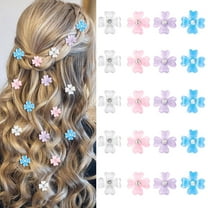 20Pcs Mini Flower Hair Clips with Rhinestone Cute Hair Pins Decorative Hair Clips Wedding Hair Barrettes Bridal Hair Accessories for Girls Women 4 Colors