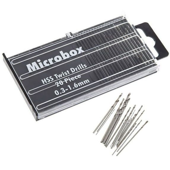 20Pcs Mini HSS Spiral Drill Bit Set for Precision Crafting and Repair
