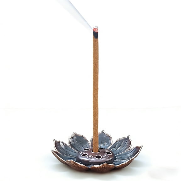 20Pcs Mini Lotus Incense Holders, 6-Hole Zinc Alloy Incense Burner Base for Zen Meditation & Home Decor