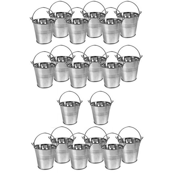 20Pcs Mini Metal Bucket Portable Flower Pot Vases Lovely