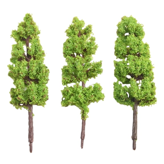20Pcs Miniature Landscape Scenery Train Railways Trees Model Scale 1:200 Green Smile Home