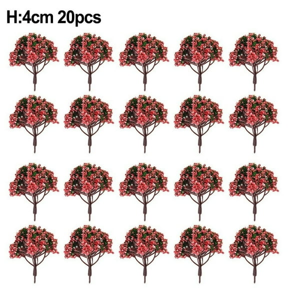 20Pcs Model Trees Railway Scenery Flower Tree Landscape 4cm HO O Z Scale