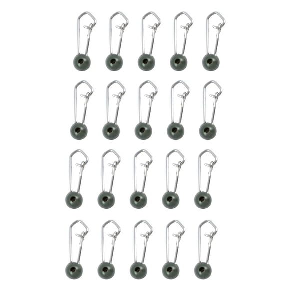 20Pcs Multipurpose Quickly Attach Fishing Clip Baits Pin Stainless Steel Fishing Line Sinkers Lock Snapping