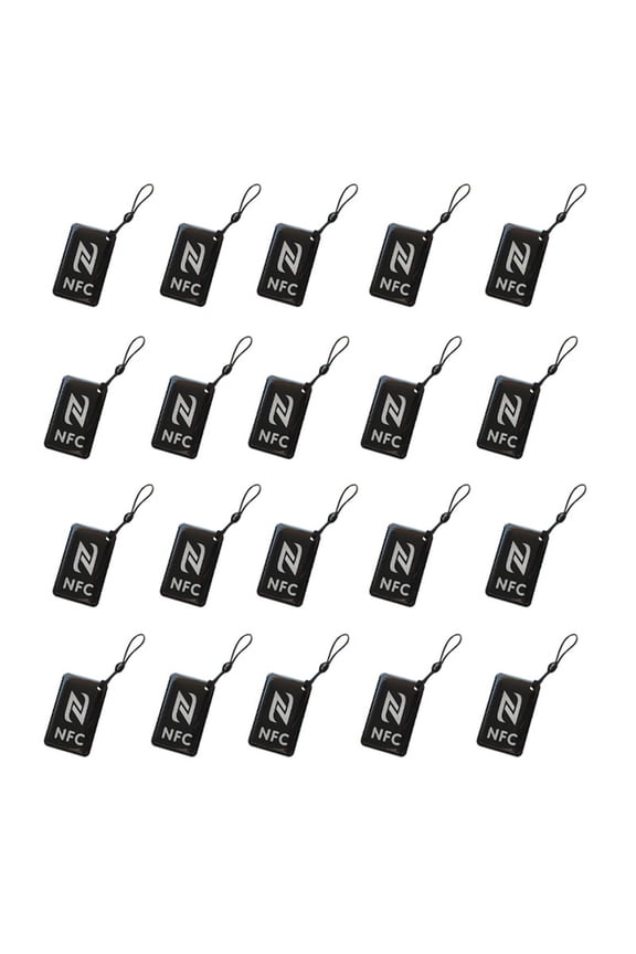 20Pcs NFC Tags Lable Ntag213 13.56mhz Smart Card 42x26mm Black