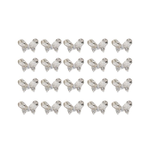 20Pcs Nail Ornaments Delicate Shape Rustproof Alloy Bowknot Wreath