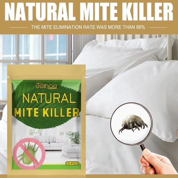 20Pcs Natural Mite Killer Sachets Safe and Eco-Friendly Solution for Dust Mite Control in Home,Natural Herbal Mite Exterminating Pad Killing