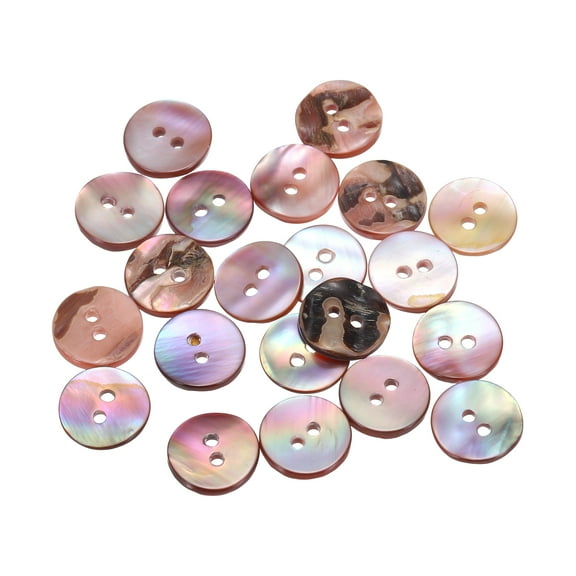 20Pcs Natural Pearl Shell Button, 12mm 2 Hole Mother of Sewing Button for Shirt Clothes Coats Suits Jacket Jeans Skirts Sewing Craft DIY Decoration, Purple