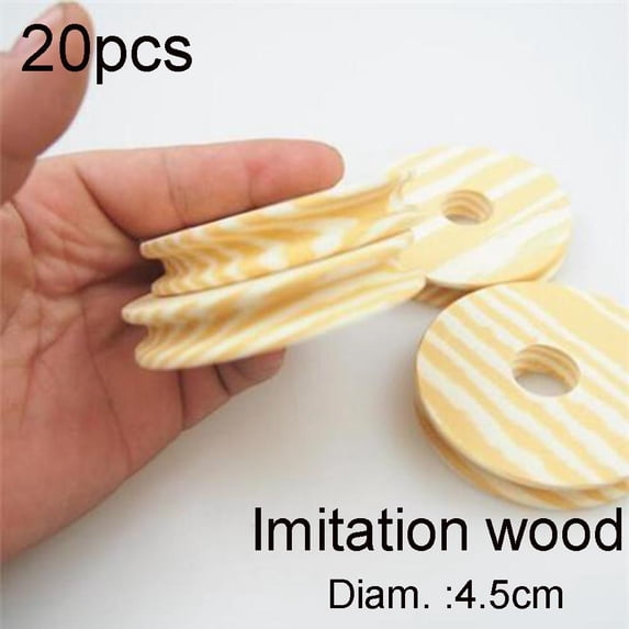 20Pcs New Trace Wire 4.5cm/7cm Carp Lure Fishing Line Plate EVA Foam Winding Line Board IMITATION WOOD - 4.5CM