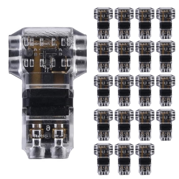 20Pcs No Wire Stripping Wire Splices Connector Replacement T Tap Wire Connector
