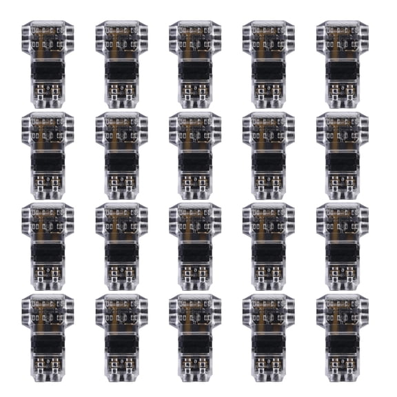 20Pcs None Wire Stripping 3 Way Wire Splices Connector Replacement T Tap Wire Connector Splices Wire Wiring Connector