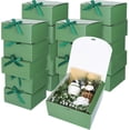 thumbnail image 1 of 20Pcs Olive Green Gift Boxes with Lids Ribbons 8 x 8 x 4 Inch Bridesmaid Proposal Box with 100pcs Glue Points for Wedding Packaging Present Birthday Christmas Craft Snack Holiday Party Favors, 1 of 7