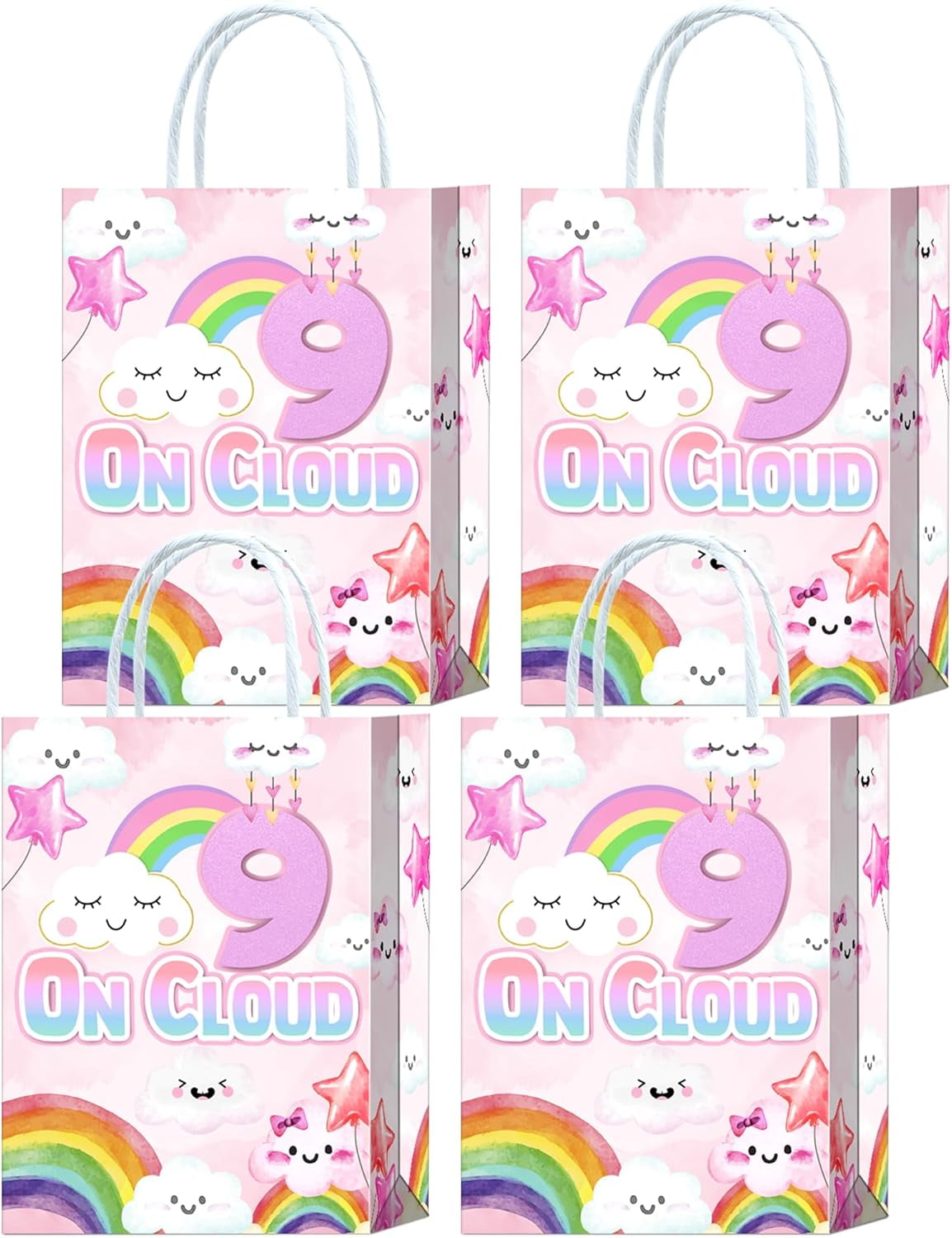 20Pcs On Cloud 9 Snack Bag for 9th Birthday Decorations for Girls, Party Decorations, Bachelorette & Bridal Shower Decor, Baby Shower Decorations