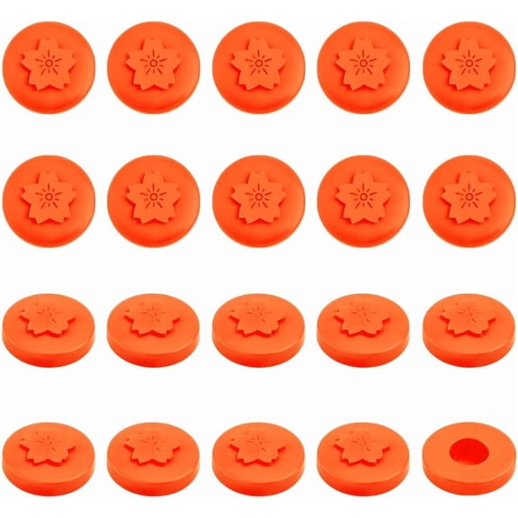 20Pcs Orange Button Covers Kit for Women Men Suitable for 17-20mm Button Shirt Buttons Cover Silicone Aviod Shirt Holes for Jeans Buttons Sewing Kit Replacement for Chocolate for diy making
