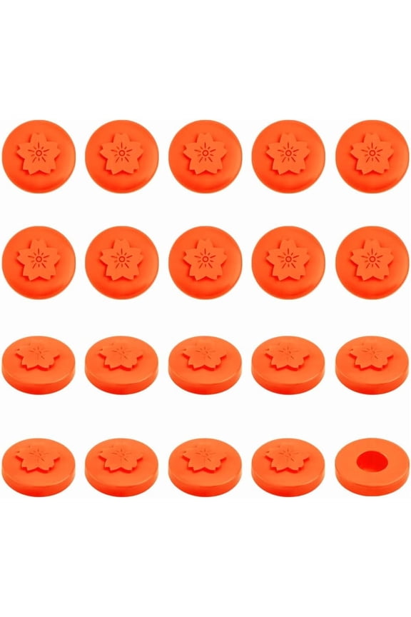 20Pcs Orange Button Covers Kit for Women Men Suitable for 17-20mm Button Shirt Buttons Cover Silicone Aviod Shirt Holes for Jeans Buttons Sewing Kit Replacement for Shirts Jeans Cufflinks Red