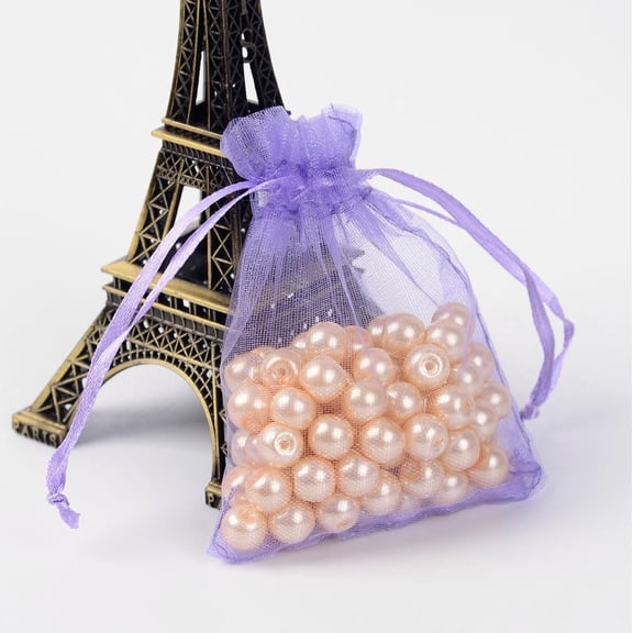 20Pcs Organza Gift Bags with Drawstring Wedding Party Christmas Favor Gift Bags Organza Pouches for Potpourri Medium Purple 3.54x2.75 Inch for DIY