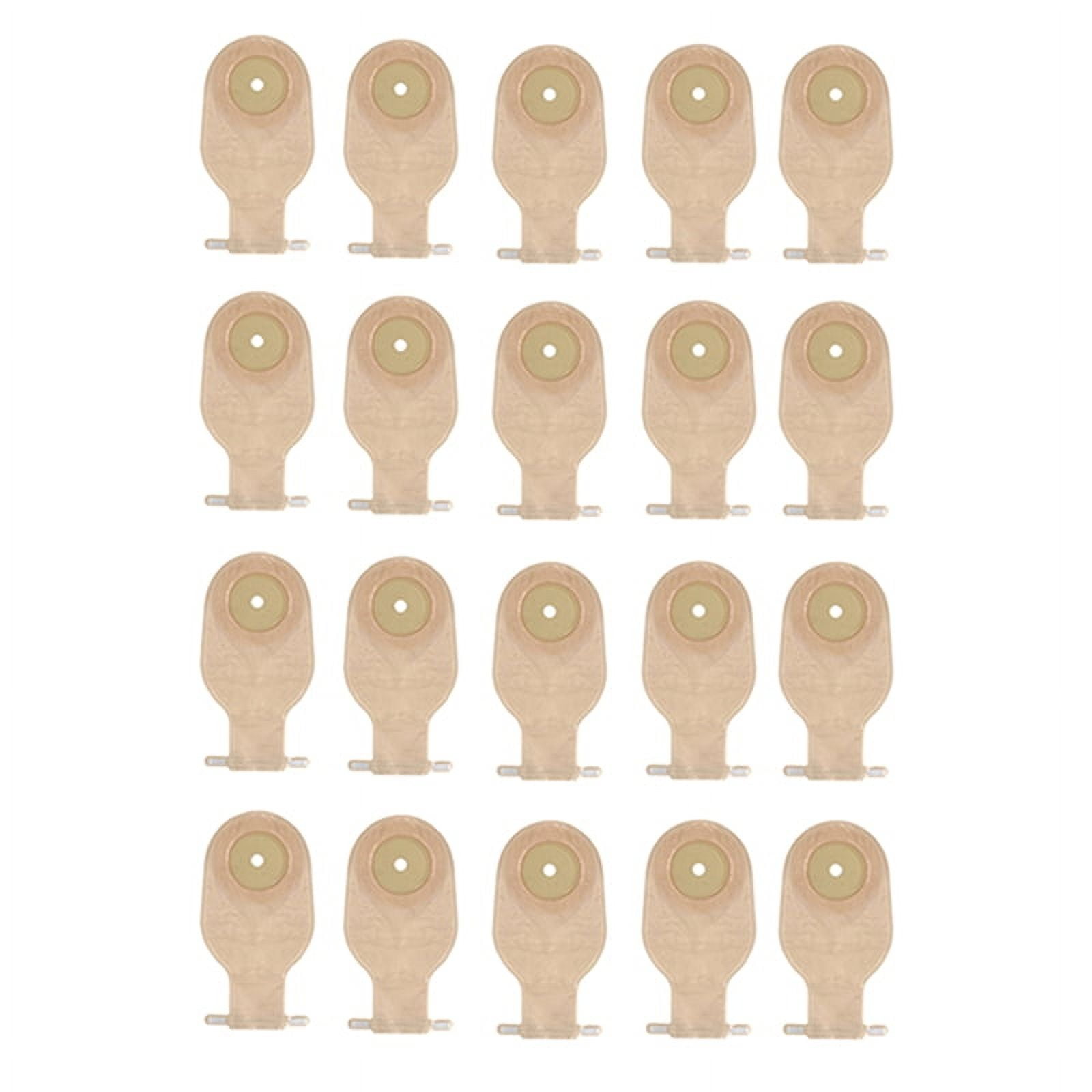 20Pcs Ostomy Bags One Piece Drainable Pouches for Colostomy Ileostomy Stoma Care 20-60mm Drain Valve
