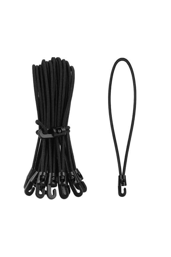 20Pcs Outdoor Tent Storage Elastic Rope Buckle Elastic Bungee Cord with Hook Tarpaulin Tensioner Fastening Straps