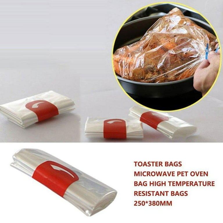 20pcs Oven Turkey Bags, Oven Bags for Turkey Size Oven Plastic Bags Large Easy Cleanup 14.9*9.8'', Size: 25*38cm, Clear