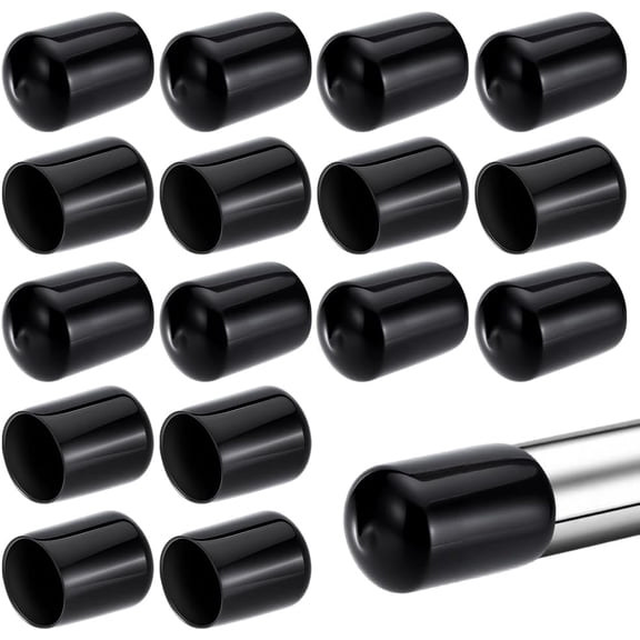 20Pcs PVC Protective Sleeve for Screw Black 32.5mm Craft
