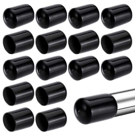 20Pcs PVC Protective Sleeve for Screw Black 32.5mm