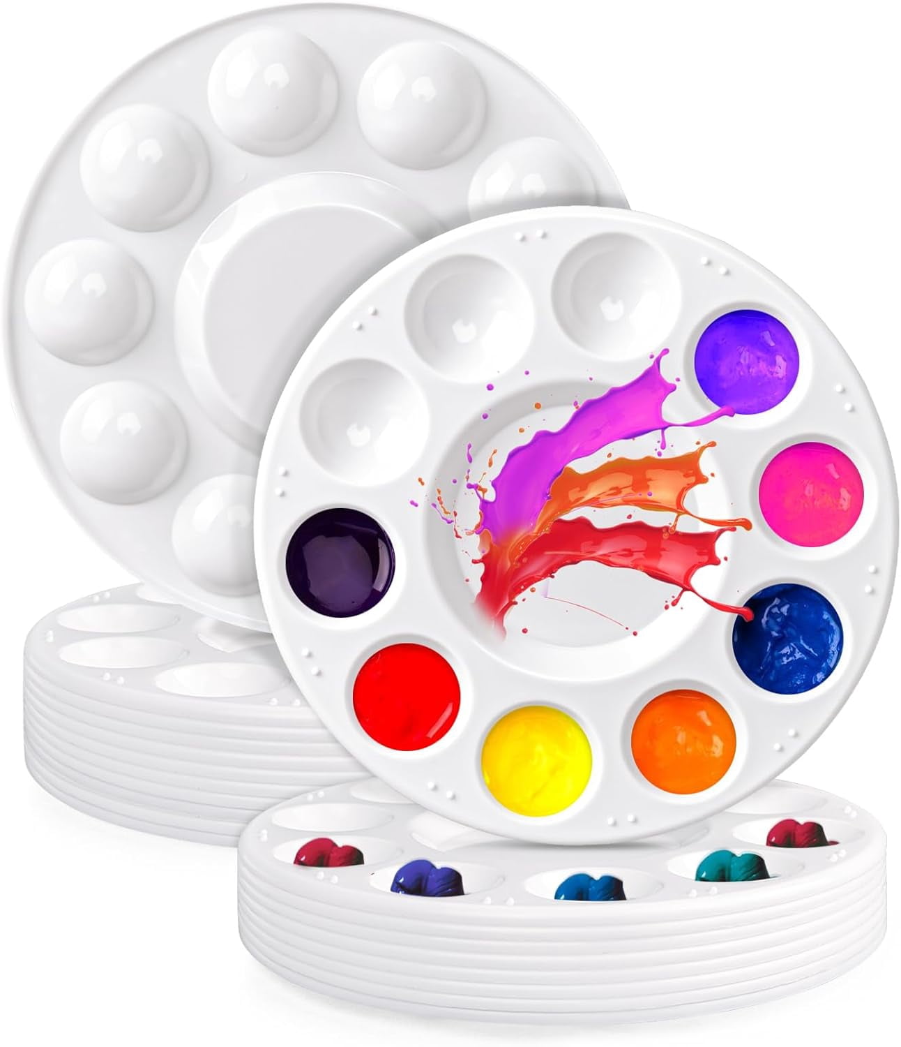 20Pcs Paint Tray s, Plastic Paint Pallets, Watercolor Painting Tray for Painting Party, DIY Craft and Art Painting