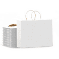 thumbnail image 1 of 20Pcs Paper Bags with Handles, Large Gift Bags Kraft Paper Bags Shopping Bags in Bulk for Boutiques, Small Business, Retail Stores, Gifts & Merchandise (16 x 6 x 12in, White), 1 of 7