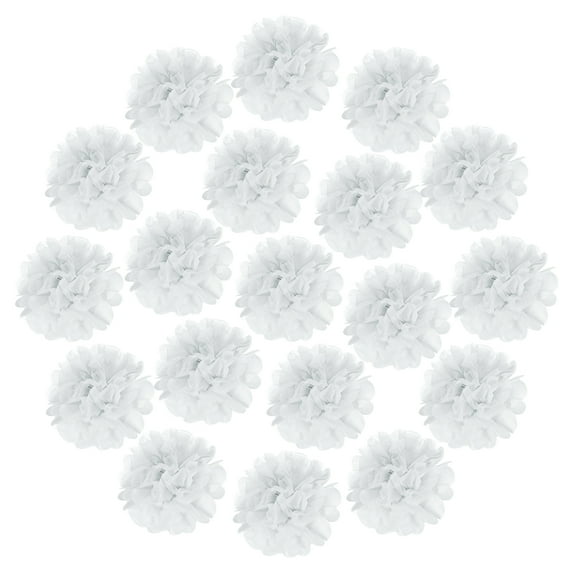 20Pcs Paper Pom Poms, 8 Inch Paper Flowers Tissue Paper Flowers Mexican Paper Flowers for Birthdays Party Wedding White