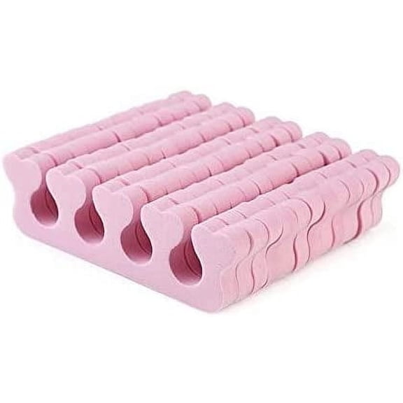 20Pcs Pink Toe Separators, Finger Dividers Separators Soft Foam Sponge Spacer Nail Art Manicure Pedicure Gel Polish Coating Painting Accessories Tools Practical and Fashion