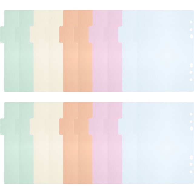 20Pcs Plastic Binder Dividers Loose Leaf Notebook Tab Pages Convenient