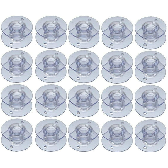 20Pcs Plastic Bobbins For Pfaff 1020, 1022, 1030, 1032, 1040, 1042, 521 Hobby 204,205, 206,4240, 541