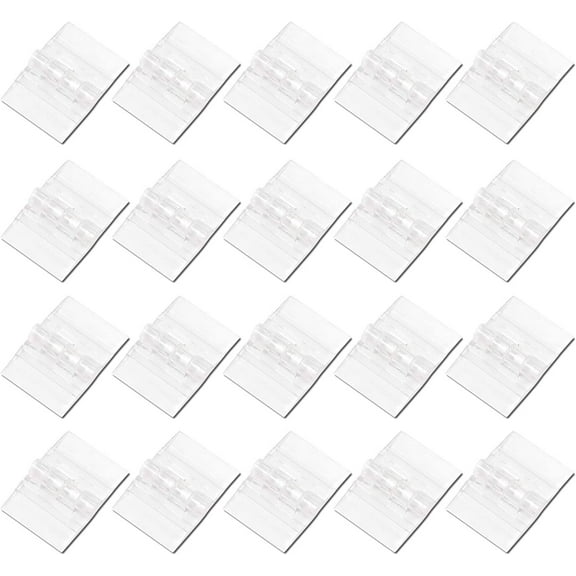 20Pcs Plastic Clear Acrylic Hinges 1.3"x1" Tranparent Mini Hardware for Box Handicrafts(34x25mm/1.3x1inch)