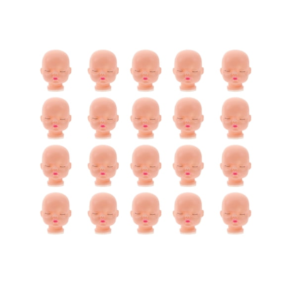 20Pcs Plastic Doll Head For Customizing Crafting With Smooth Painting Surfaces And Safe For Project