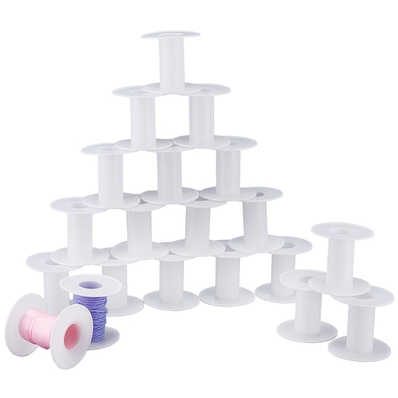20Pcs Plastic Empty Spools DIY 1.1x2.2 inch Plastic Wire Bobbins Thread Wire Spools Bobbins Empty Wire Spools Plastic Bobbins