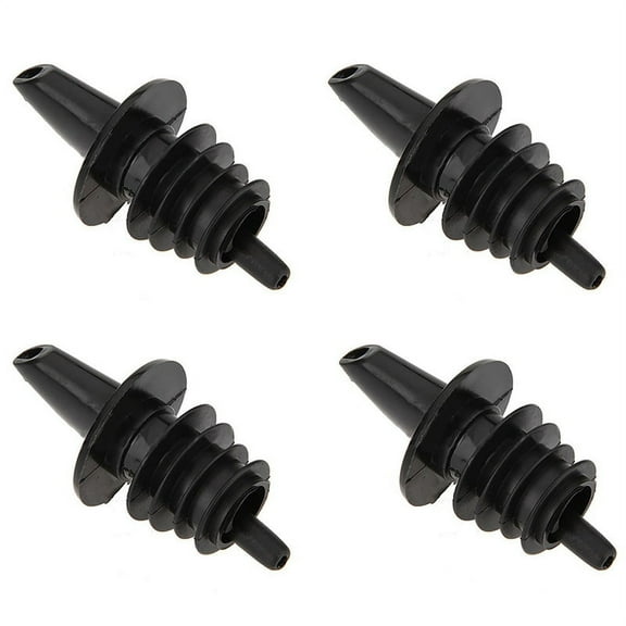 20Pcs Plastic FreeFlow Liquor Spirit Bottle Pourer Bar Wine Cocktail Drinks,20x Non- plastic nozzles,black