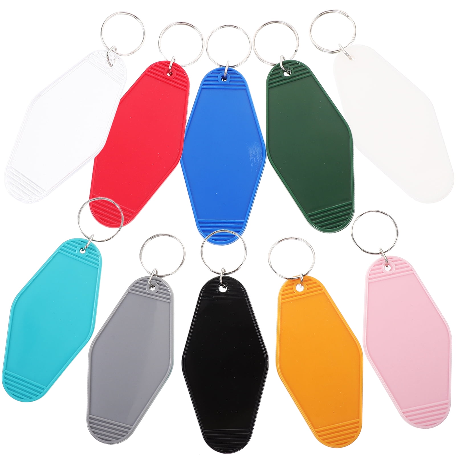 20Pcs Plastic Key Labels Blank Key Chain Id Name Tags Key Identifiers ...