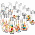 thumbnail image 1 of 20Pcs Plastic Light Bulbs, 100ml Clear Fillable Ornaments, Plastic Light Bulbs Candy Jars for Crafts, Decorative Centerpieces, Party Favors, Silver, 1 of 7