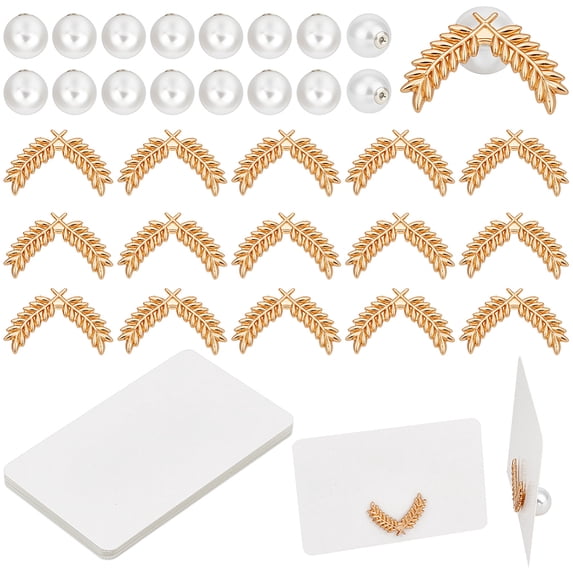 20Pcs Plastic Pearl Pin Brass Lapel Pin Backs for Clothing Sweater Half ...