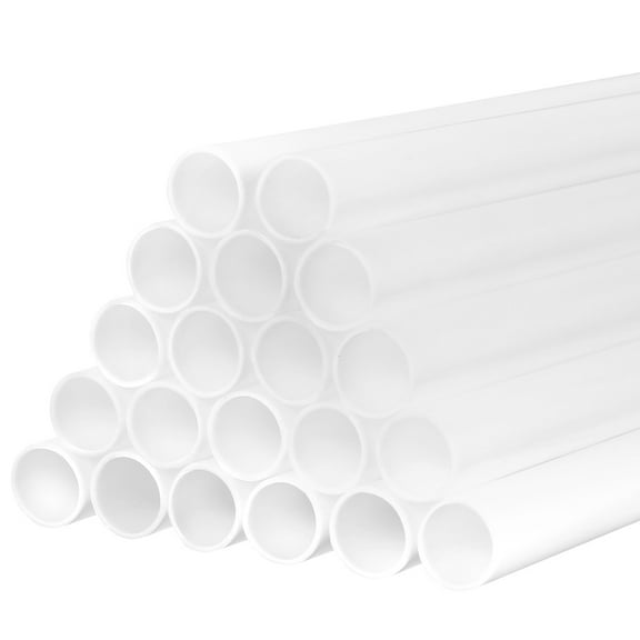 20Pcs Plastic White Cake Dowel Rods with 0.4 Inch Diameter & 9.4 Inch Length for Tiered Cake Construction and Stacking