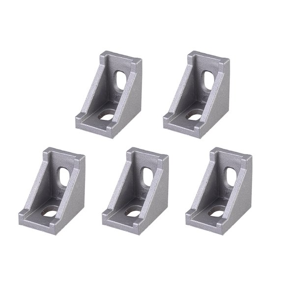 20Pcs Plated Silver Aluminum Heavy Duty Corner Bracket for Robotics Cnc Projects