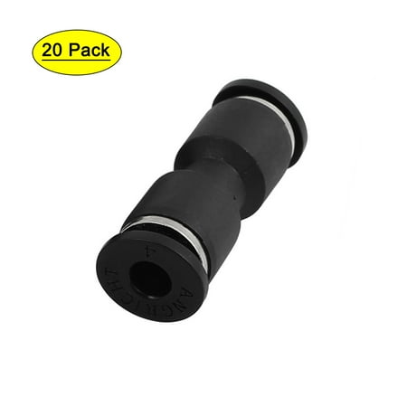 20Pcs Pneumatic Air 2 Way Quick Fitting Straight Push In Connector 4mm Tube Hose