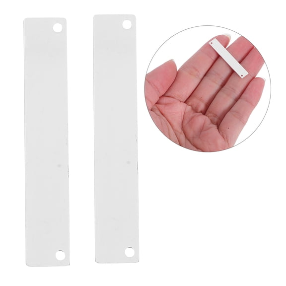 Alasum 20Pcs Copper Rectangle Stamping Blanks Durable Double Hole Connectors for Necklace Charms