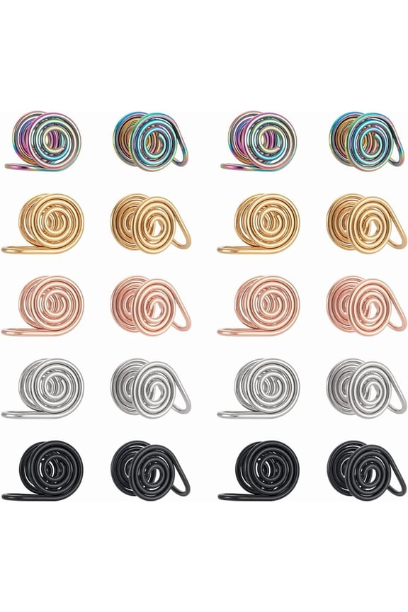 20Pcs Pressure Earrings for DIY Keloids Stainless Steel Punk Clip On Spiral Compression Earring Lightweight No Piercing Earring Birthday Gift for DIY Woman