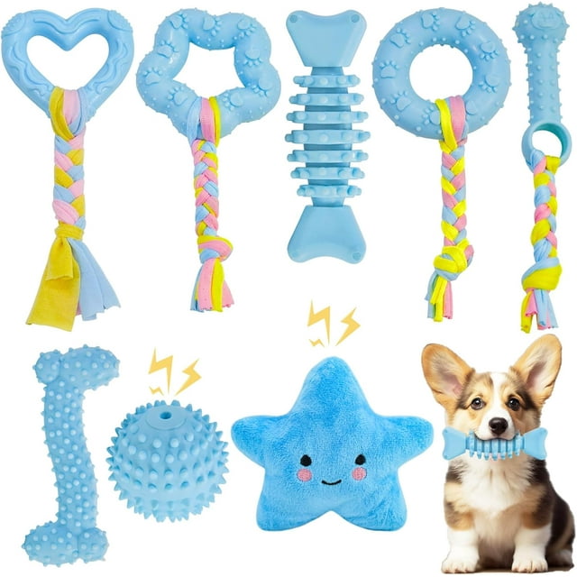 20Pcs Puppy Chew Toys for Teething, Dog Chew Toys with Rope Toys, Pet