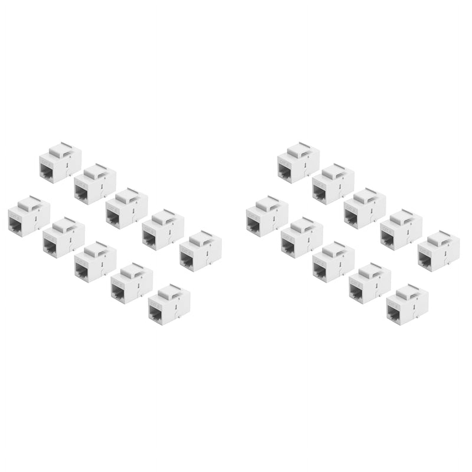 20Pcs RJ45 Connector Jack Cat6 Extension Coupler Network LAN 6