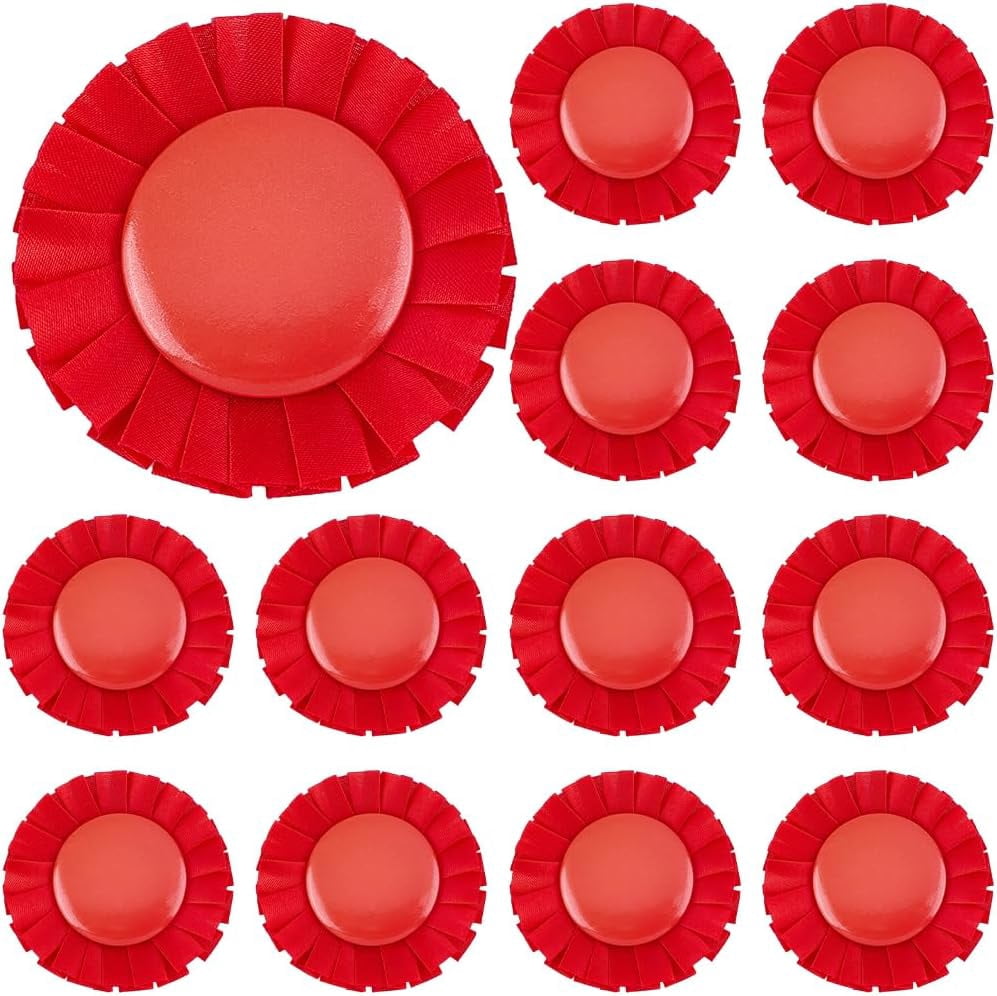 Button Up Ribbon 20Pcs Red Blank Award Ribbon Button Pin Brooch Winner Victory Ribbons ...