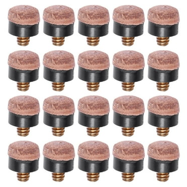 20Pcs Replacement Pool Cue Tips Billiard Cue Tips Screw Cue Stick Tips Portable Cue Tips