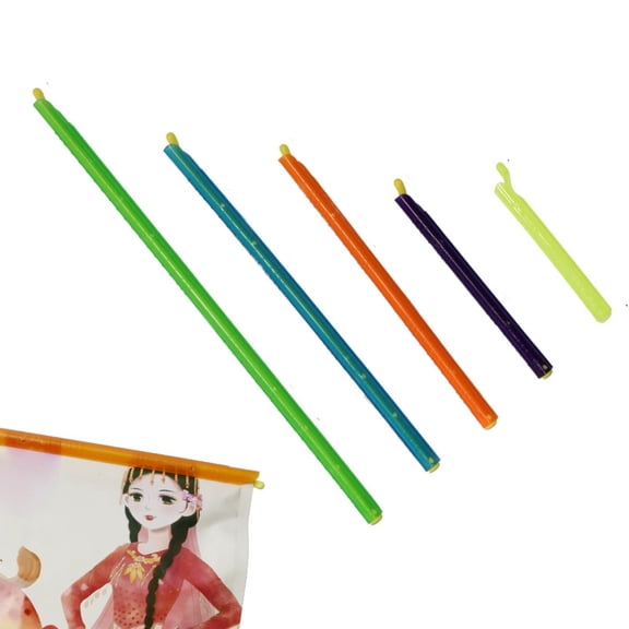 20Pcs Reusable Bag Sealer Clips,Airtight Food Storage Bag Sealing Sticks,Plastic Fresh Keeping Clamp Grips for Kitchen Storage, Coffee, Snacks, Chips and Bread Bags, Assorted Colors