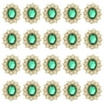 thumbnail image 1 of 20Pcs Rhinestone Buttons, Flatback Sew on Rhinestones with Metal Base Mirror Gems for Crafting Embellishments for Clothes Shoes Hats Bags, Dark Green, 1 of 6