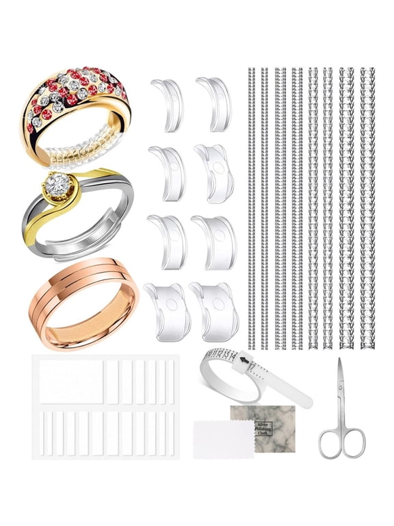 20Pcs Ring Sizer Adjuster for Loose Rings Invisible Ring Spacers Guards Kit