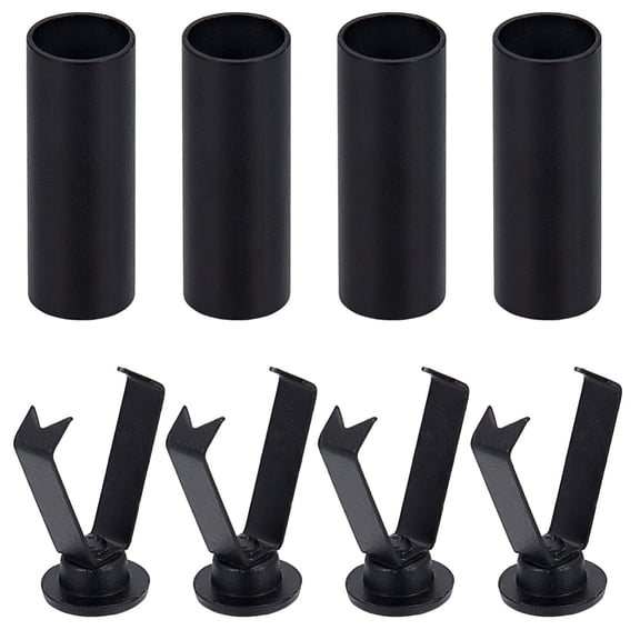 20Pcs Rope Stoppers Alloy Cord Tip Caps Buckle Black Replacement Rope Head Buttons Laces Column Rope Ends Locks Buckles Fastener Shoelaces
